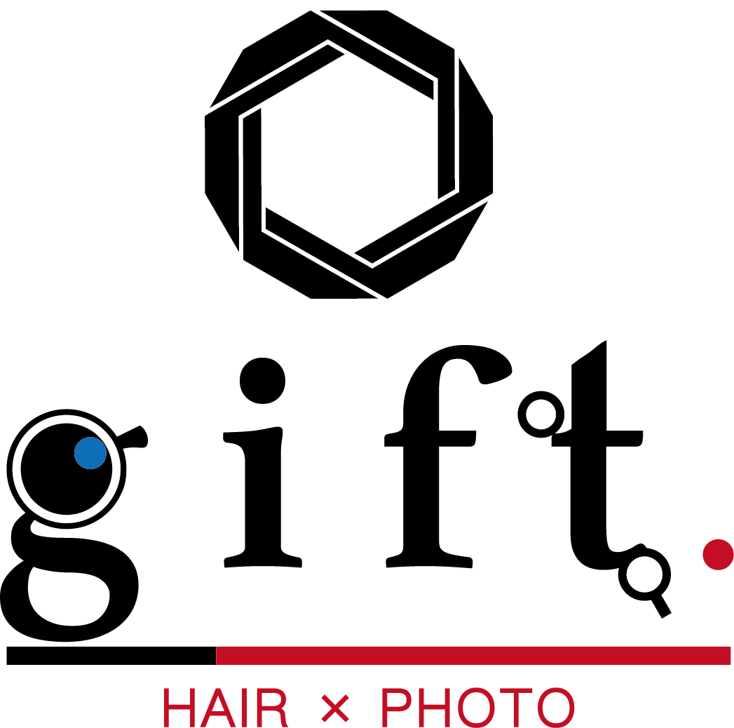 HAIR x PHOTO gift.ロゴ
